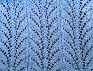 Knitted lace fern stitch