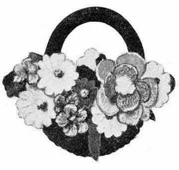 Felt flower brooch from the 1940's
