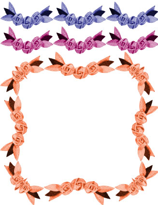 Fabric flower swags. Free Illustrator brushes.