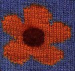 Large Intarsia Flower Knitting Chart