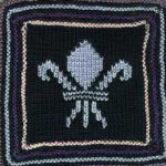 Oddball Sampler Afghan Square #34: Fleur de Lys