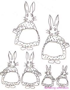 Girl rabbit embroidery patterns