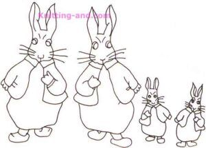 Boy rabbit embroidery patterns