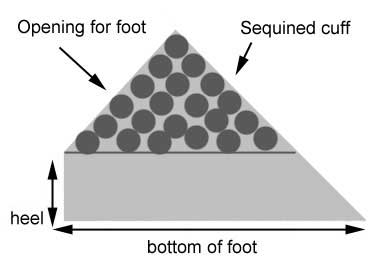 Knit slipper diagram