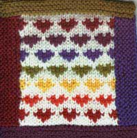 Heart Fair Isle Modular Afghan Square Knitting And Com