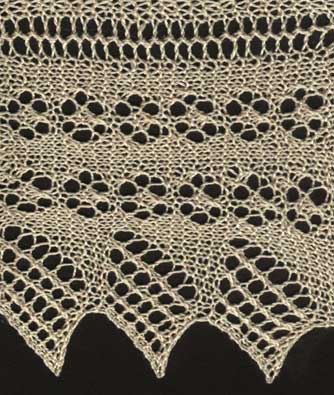 Wide knitted lace edging