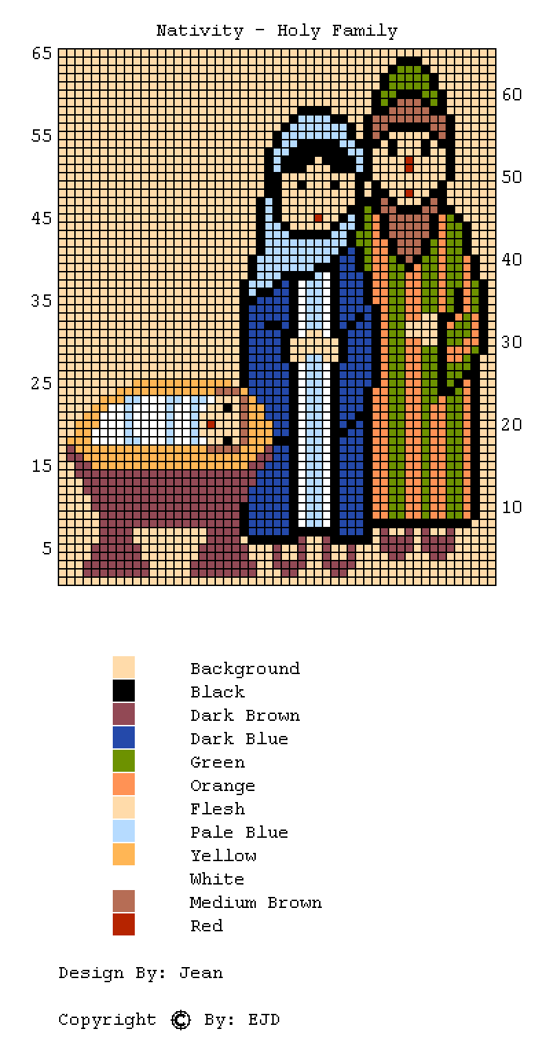 Holy family knitting chart