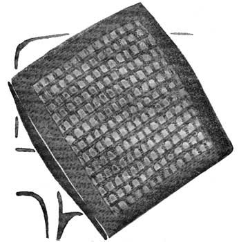 Vintage honeycomb knit cushion pattern