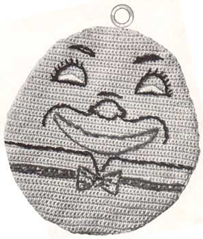 Humpty dumpty shaped potholder