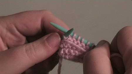 Knitting backwards step 1