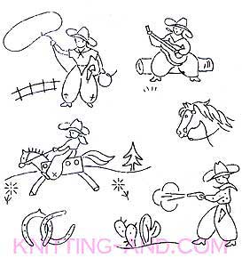 Cowboy embroidery designs