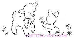 Lamb and bunny embroidery designs