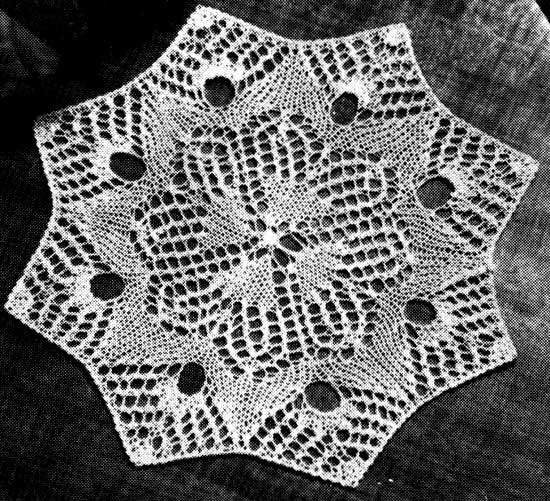 Lace knit doily