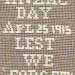Anzac Remembrance Doily in Filet Crochet