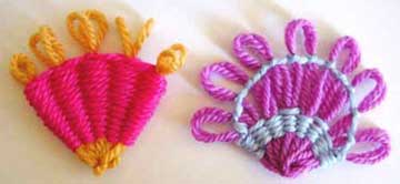 Fans made on a flower loom