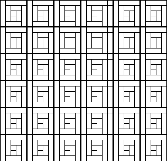 blank log cabin grid