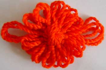 lozenge motif made on a flower loom