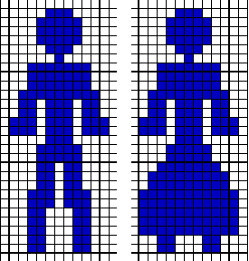 Man and Woman knitting chart