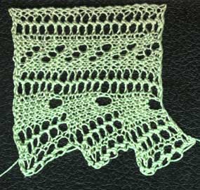 Knitted lace edging