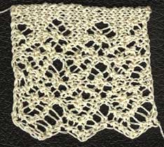 Knitted torchon lace edging