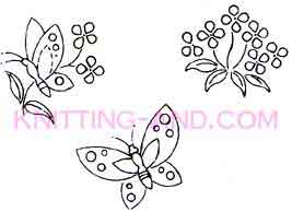 butterfly and floral embroidery designs