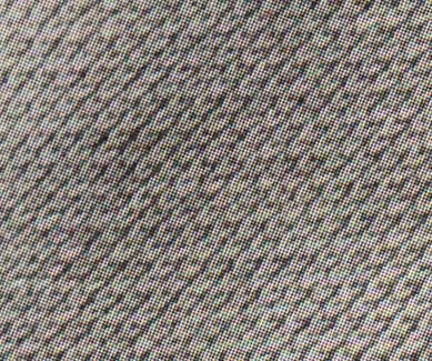 closeup of the pattern stitch