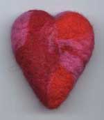 Needle felted heart