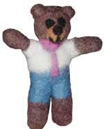 Needle felted teddy bear