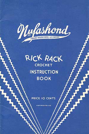 cover of the nufashond ric-rac crochet book