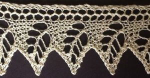 Lace knit oak leaf lace edging