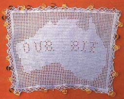 Aussie Map filet crochet pattern