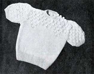 Baby jumper sweater with lace patterning