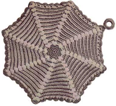 Round pinwheel potholder