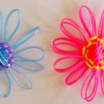 Plastic Loomed Flowers (made from scoubidous, s’getti strings etc)