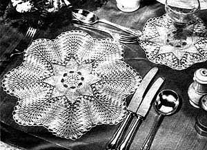 Knitted Lace Luncheon Mats