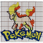Pokémon Knitting Chart: Ponyta