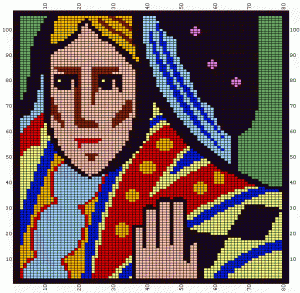 Queen of diamonds knitting chart