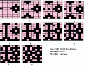 Set of fair-isle knitting charts.