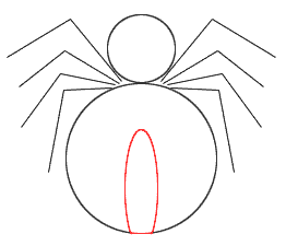 Redback spider embroidery pattern