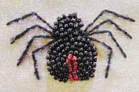 Bead embroidered spider