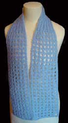 Mohair scarf with square lace stitch