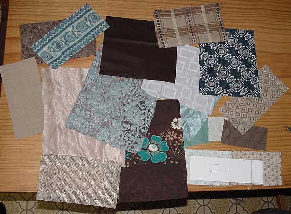 Patches cut from a range of fabrics