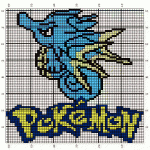 Seadra Pokémon Knitting Chart