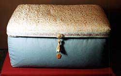 Upholstered sewing box