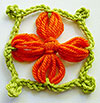 Yarn dogwood flower