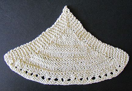 Shell counterpane motif knit from a Victorian era knitting pattern.