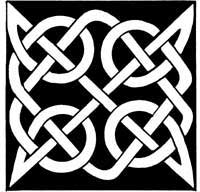 Bold celtic knot machine embroidery design