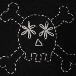 Embroidered skull