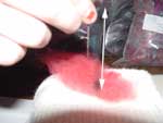 How to move the felting needle