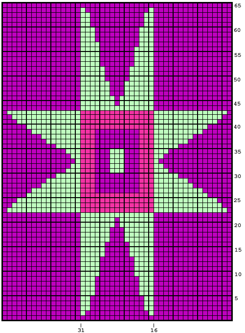 Ohio Star Intarsia Chart